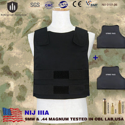 Gilet pare-balles NIJ IIIA léger - Armure corporelle dissimulable et sécurisée niveau 3A