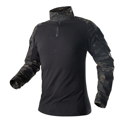 T-shirt Homme Manches Longues Outdoor — Modèle Patchwork Résistant - BLACKBEARD OUTDOOR INDUSTRIES