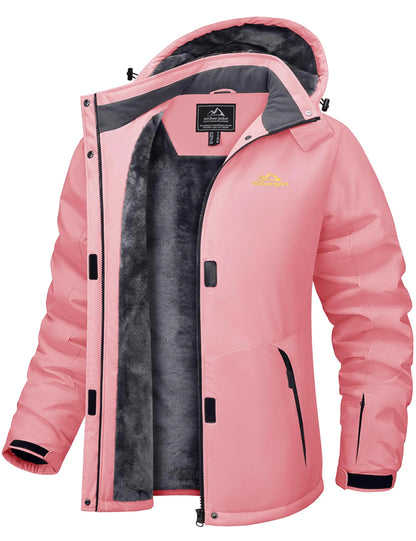Veste Parka Hivernale TACVASEN pour Femme – Manteau à Capuche en Polaire, Imperméable et Coupe-Vent avec 5 Poches Zippées pour Ski et Snowboard - BLACKBEARD OUTDOOR INDUSTRIES
