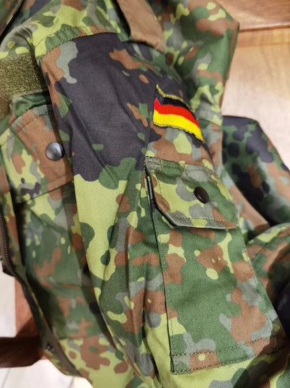 Veste tactique homme camouflage Flecktarn, style BDU