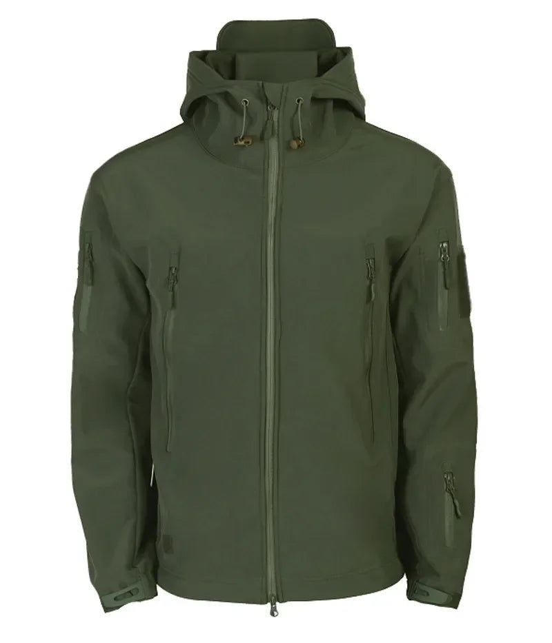 Veste Tactique Homme Softshell Techwear Coupe-Vent | Imperméable | Respirante | Polaire Intérieure | Capuche | 4 Saisons - BLACKBEARD OUTDOOR INDUSTRIES