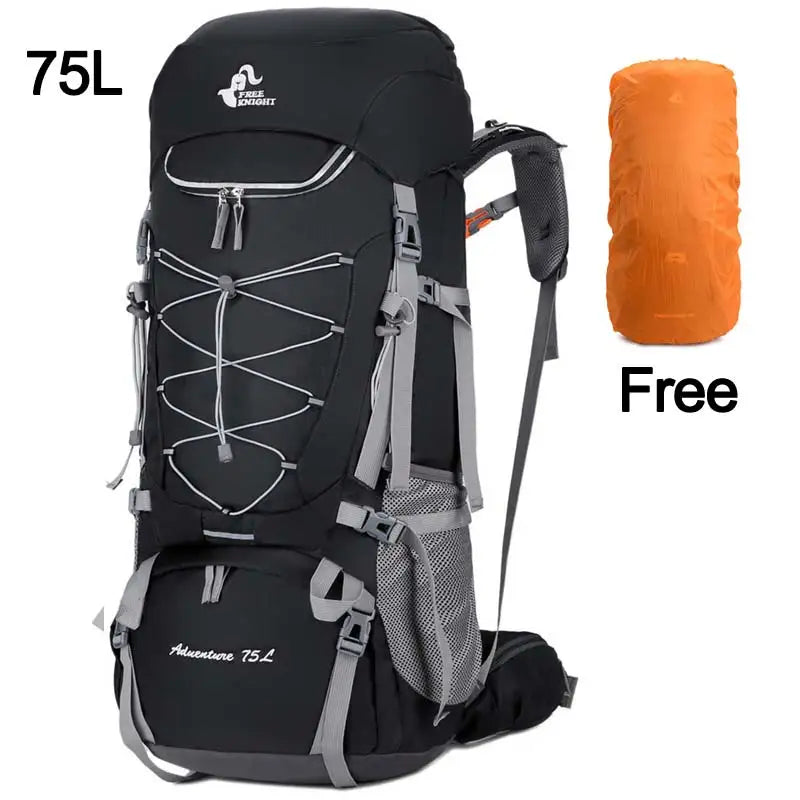 Sac à Dos de Camping 75L - Avec Housse de Pluie - Randonnée, Escalade, Trekking - Unisexe - BLACKBEARD OUTDOOR INDUSTRIES