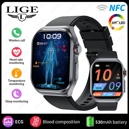 LIGE ET585 – Montre Connectée AMOLED Homme & Femme - BLACKBEARD OUTDOOR INDUSTRIES