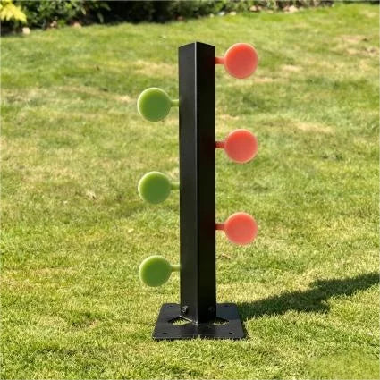 Cible basculante à 6 palettes en acier – tir de loisir