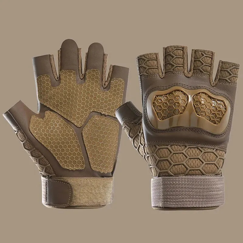 Gants Tactiques Demi-Doigt Militaire – Chasse Tir Combat Fitness Outdoor