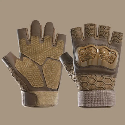 Gants Tactiques Demi-Doigt Militaire – Chasse Tir Combat Fitness Outdoor
