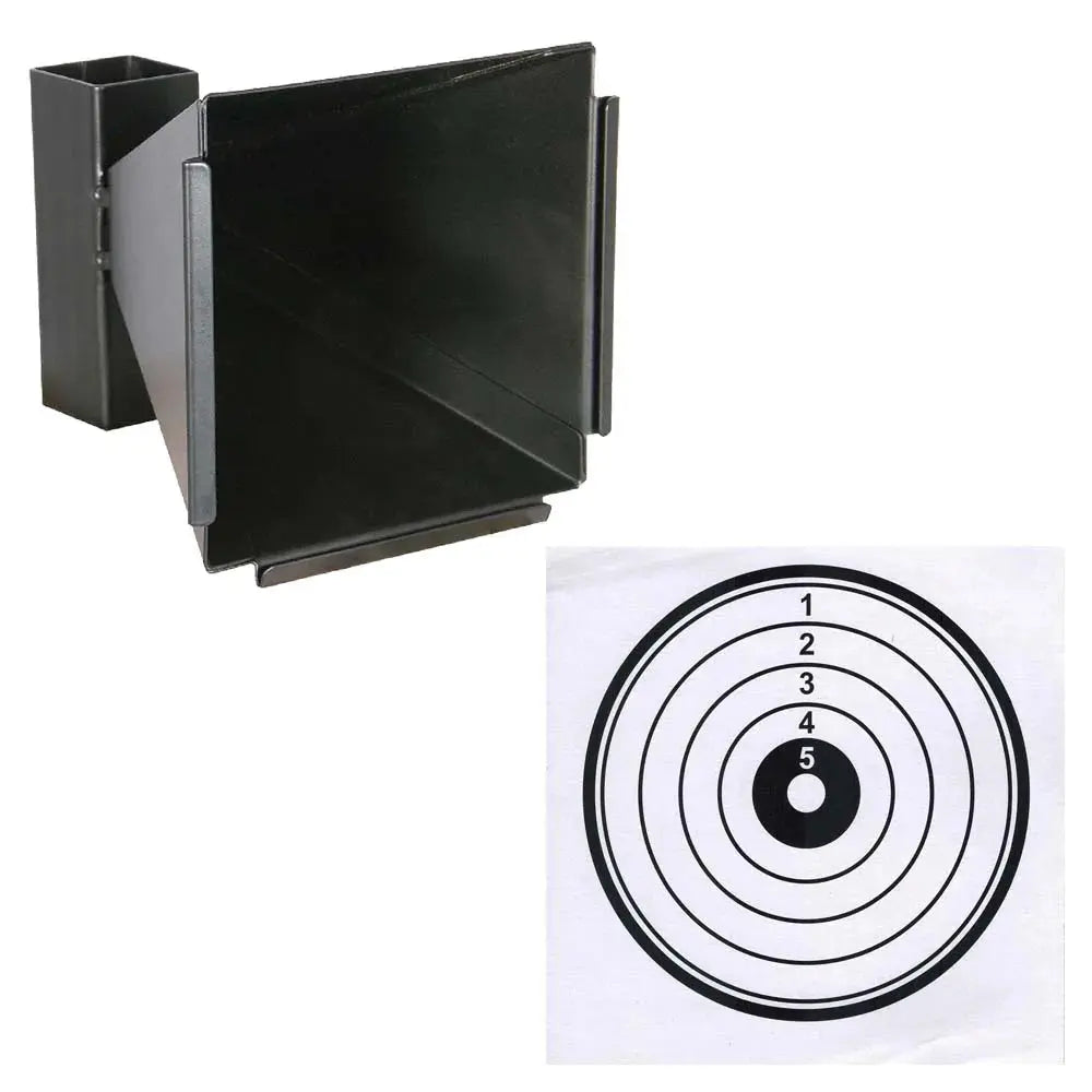 Cible Piège à Billes Noire en Forme d’Entonnoir avec Cibles en Papier – Collecteur de Billes pour Airsoft et Pistolet à Plombs Ma boutique