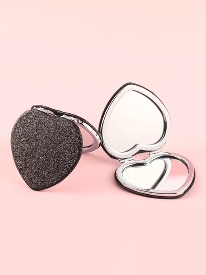 Miroir de Maquillage Cœur Double Face – Compact et Élégant | Idéal comme Cadeau pour Femme - BLACKBEARD OUTDOOR INDUSTRIES