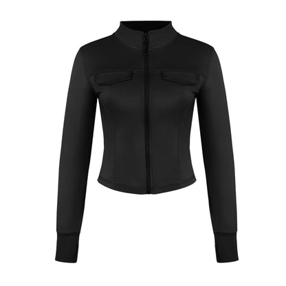 Chemise Randonnée Femme Manches Longues – Demi-Zip Poches Pouces Camping Outdoor