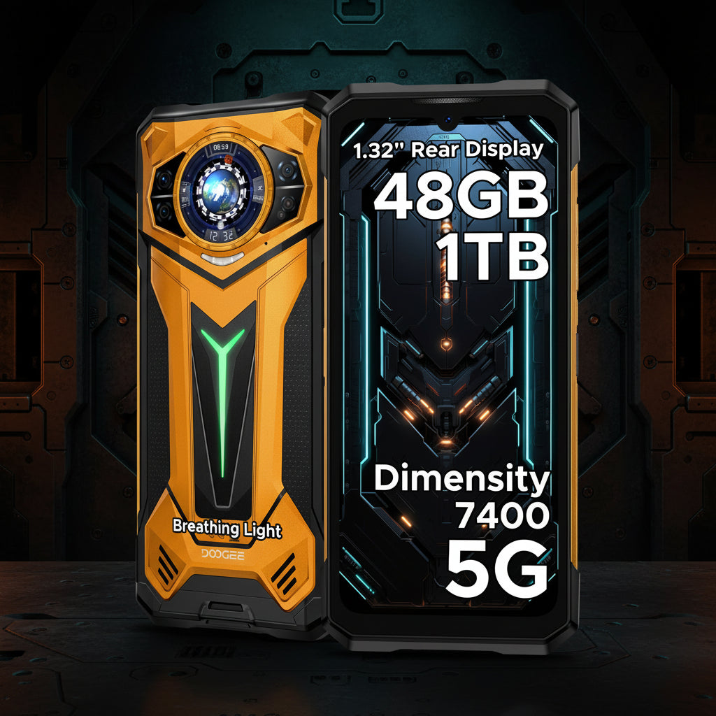DOOGEE S200 Ultra 5G – Smartphone robuste 6,72'' 120Hz, 11000 mAh, 48 Go + 1 To, charge 66W, Android 15 (Dimensity 7400, NFC) - BLACKBEARD OUTDOOR INDUSTRIES