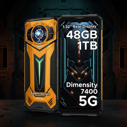 DOOGEE S200 Ultra 5G – Smartphone robuste 6,72'' 120Hz, 11000 mAh, 48 Go + 1 To, charge 66W, Android 15 (Dimensity 7400, NFC) - BLACKBEARD OUTDOOR INDUSTRIES