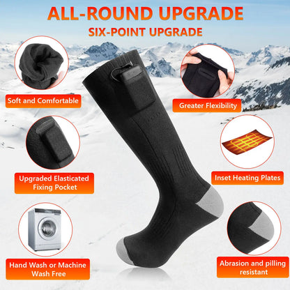 Chaussettes chauffantes rechargeables 4 000 mAh – Unisexes 38–46