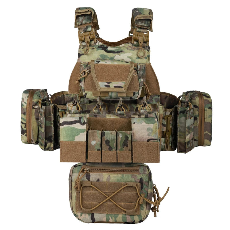 Gilet porte-plaques Yakeda MOLLE 1000D pour militaire et police