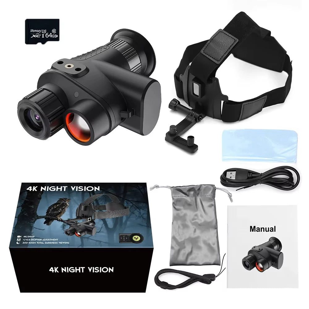 Monoculaire de Vision Nocturne NV4500 4K Infrarouge 300m - BLACKBEARD OUTDOOR INDUSTRIES