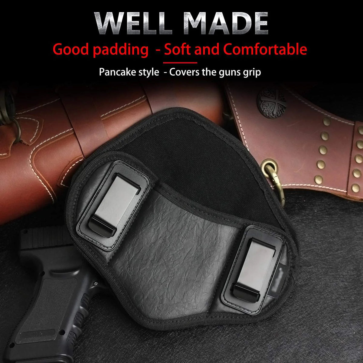 Holster IWB discret en simili cuir PU, compatible G19