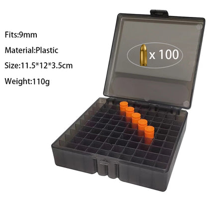 Boîte de Rangement pour Munitions – 50 ou 100 Coups | Calibres .223/5.56mm, 7.62x39mm, .38 Spé , 9mm Ma boutique