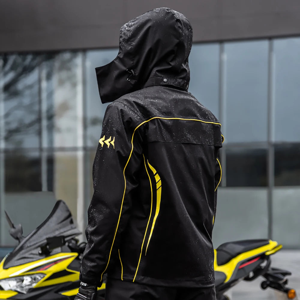 Combinaison Pluie Moto SULAITE 2 Pièces — Imperméable TPU, Bandes Réfléchissantes 360° | Unisexe M à XXXL - BLACKBEARD OUTDOOR INDUSTRIES