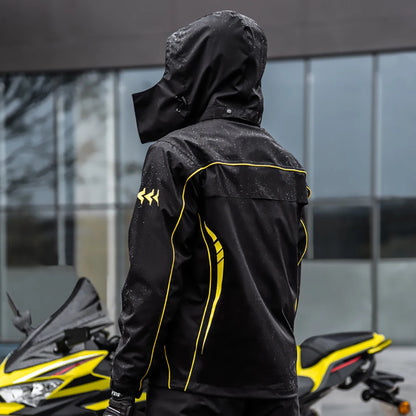 Combinaison Pluie Moto SULAITE 2 Pièces — Imperméable TPU, Bandes Réfléchissantes 360° | Unisexe M à XXXL - BLACKBEARD OUTDOOR INDUSTRIES
