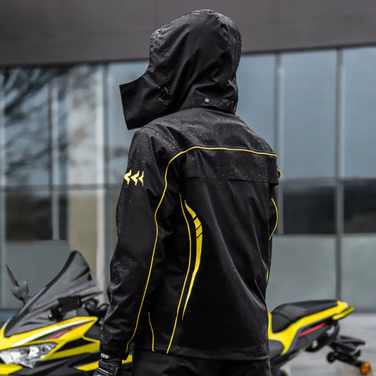 Combinaison Pluie Moto SULAITE 2 Pièces — Imperméable TPU, Bandes Réfléchissantes 360° | Unisexe M à XXXL - BLACKBEARD OUTDOOR INDUSTRIES
