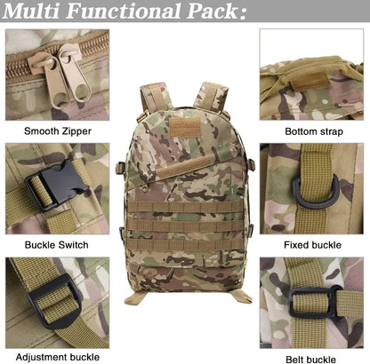 Sac à dos tactique MOLLE pour randonnée et outdoor
