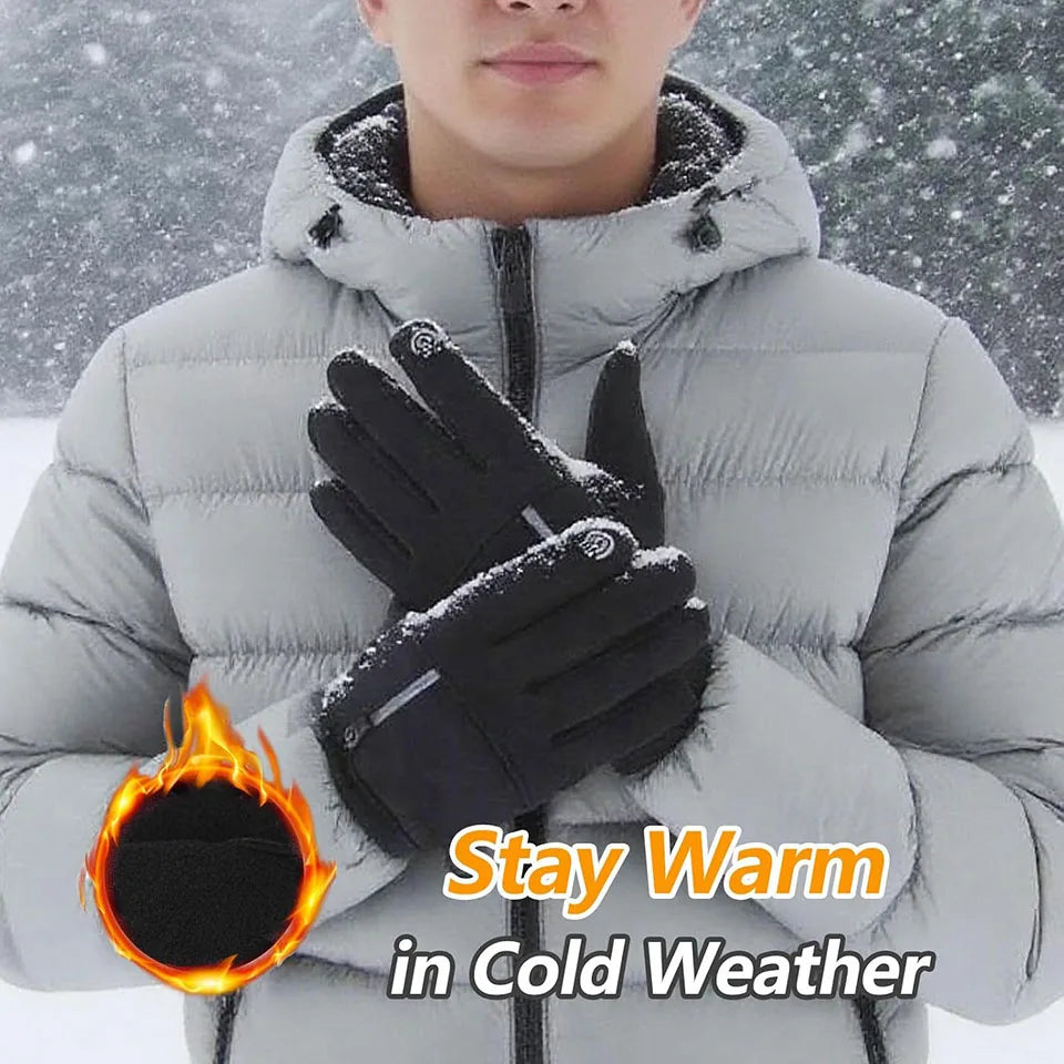 Gants Hiver Chauds GTUBIKE – Vélo Ski Randonnée Tactile Imperméable