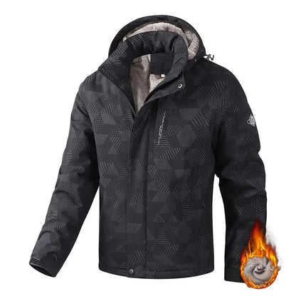 Veste d’Hiver Homme – Imperméable et Coupe-vent, avec Capuche Détachable, Doublure en Laine, Idéale pour Randonnée, Travail... BLACKBEARD OUTDOOR INDUSTRIES
