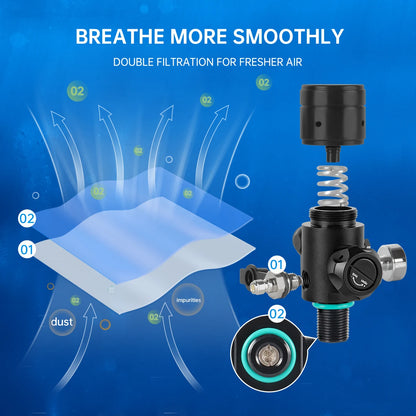 DIDEEP Kit Plongée Mini Bouteille Scuba 4L – Jusqu'à 60 min, Masque HD, Certifié CE