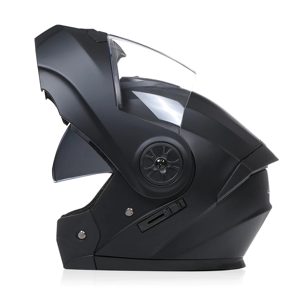 Casque Moto Modulable Flip-Up BLD – Double Visière – ABS Certifié DOT – Unisexe – M à XL