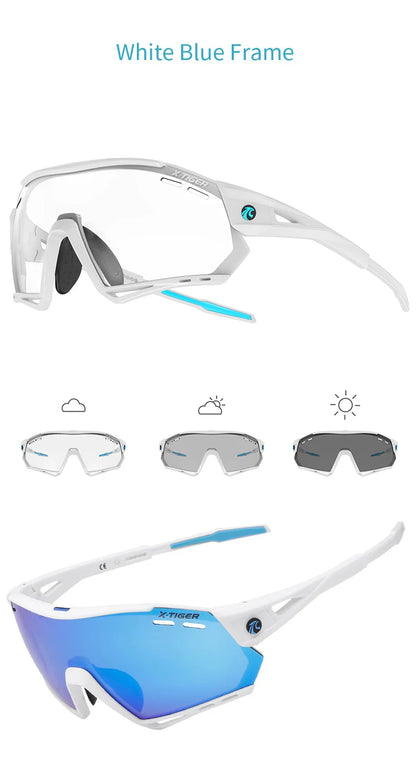 X-TIGER Lunettes de Cyclisme 5 Verres – UV400, Polarisées – Pour Vélo, Running, Pêche & Sports Extérieurs - BLACKBEARD OUTDOOR INDUSTRIES