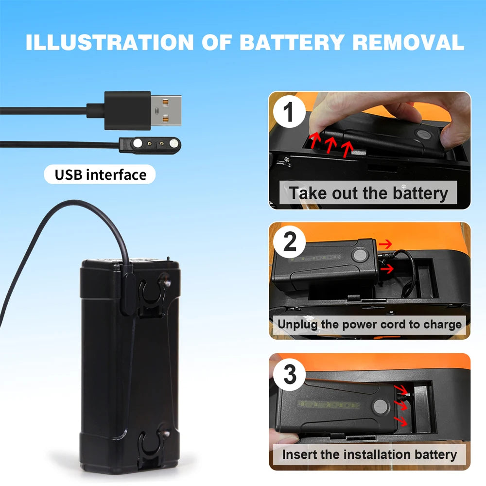 Douche de camping rechargeable USB-C – Sac 16 L et pompe portable