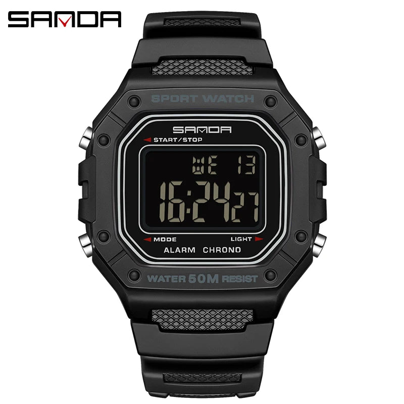 Montre Militaire Digitale SANDA 2156 – Sport LED Étanche 5 Bar Homme