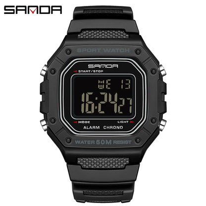 Montre Militaire Digitale SANDA 2156 – Sport LED Étanche 5 Bar Homme