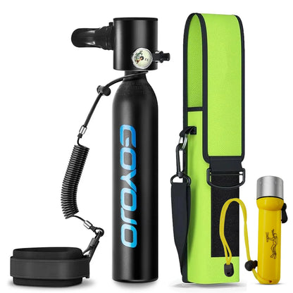 GOYOJO 0.5L Mini Cylindre Scuba – Kit Portable d'Oxygène pour Plongée, 5-10 Minutes d'Autonomie, Équipement de Respiration Sous-Marine 2025 - BLACKBEARD OUTDOOR INDUSTRIES