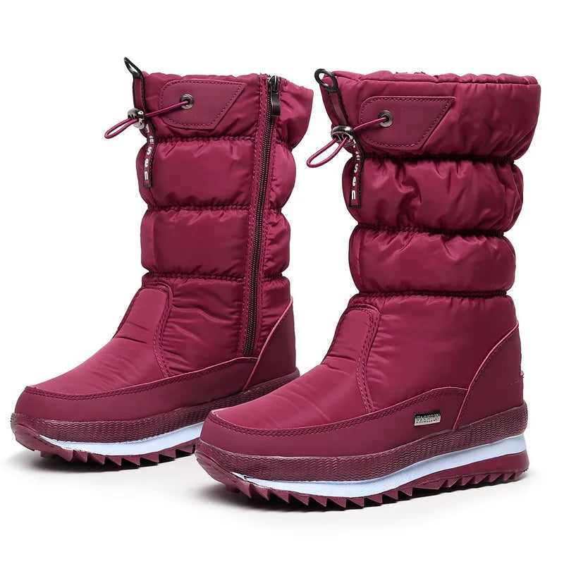 Bottes d’Hiver Femme à Plateforme – Chaudes, Antidérapantes, Mi-Mollet – Style Élégant et Confort Assuré - BLACKBEARD OUTDOOR INDUSTRIES