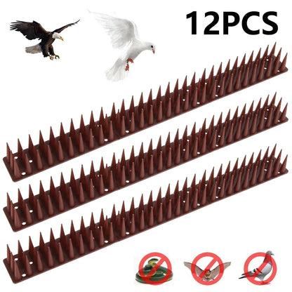 12 Pièces – Pointes Anti-Oiseaux et Anti-Grimpe en Plastique et Acier Inoxydable - BLACKBEARD OUTDOOR INDUSTRIES
