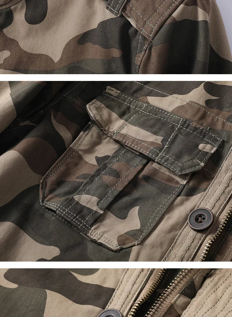 Veste Cargo en Denim pour Homme - Style Rétro avec Poches Multiples BLACKBEARD OUTDOOR INDUSTRIES