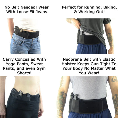 Holster Tactique Dissimulé Ceinture Ventre Canvas – Port Discret Unisexe – Chasse, Défense, Outdoor – 115 cm