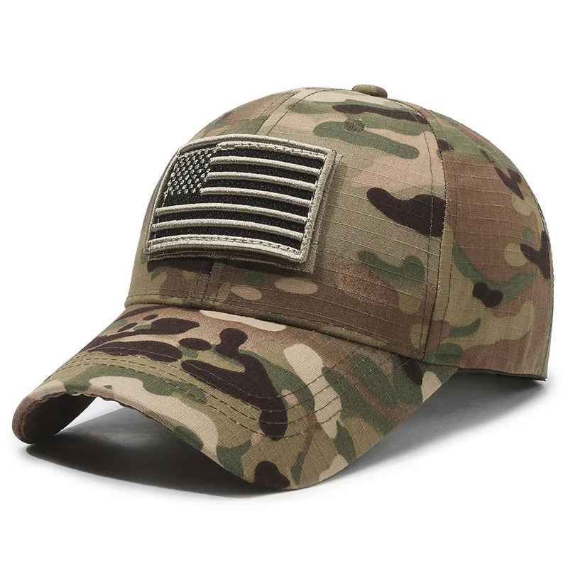 Casquette Baseball Drapeau Américain Brodé – Camouflage Respirante Unisexe | 14 Coloris - BLACKBEARD OUTDOOR INDUSTRIES