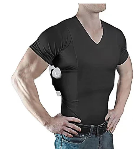 T-Shirt Tactique Homme Concealed Carry – Poche Holster Latérale | Col V ou Rond | S à 5XL - BLACKBEARD OUTDOOR INDUSTRIES