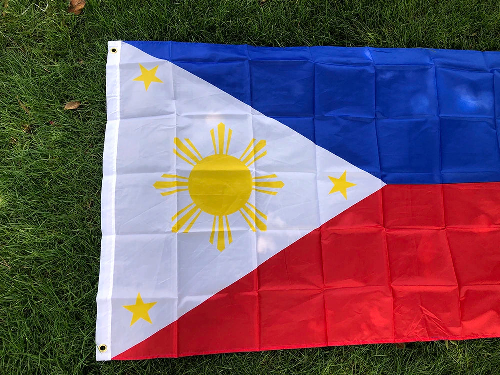 Drapeau National des Philippines - 90x150 cm (3x5 ft) - Polyester - Drapeau PHL - Décoration Intérieure et Extérieure BLACKBEARD OUTDOOR INDUSTRIES