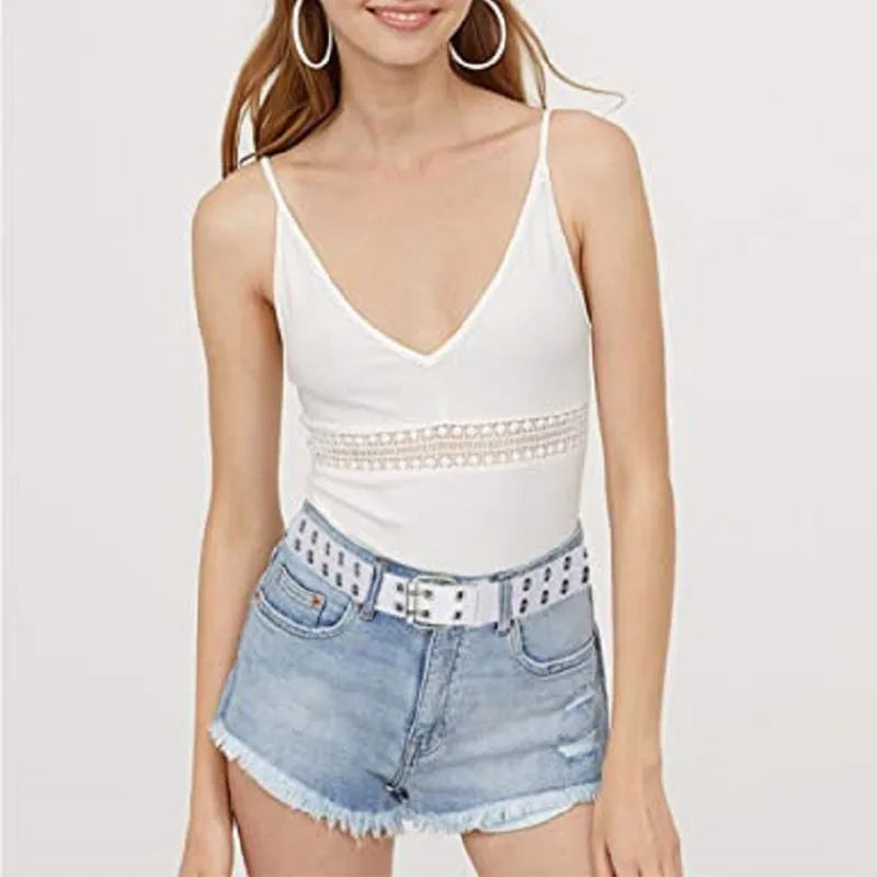 Ceinture Punk Noir en PU avec Rivets Métalliques – Ceinture de Mode Unisexe, Taille Ajustable, Accessoire Tendance pour  Femmes (Longueur 110 cm) - BLACKBEARD OUTDOOR INDUSTRIES