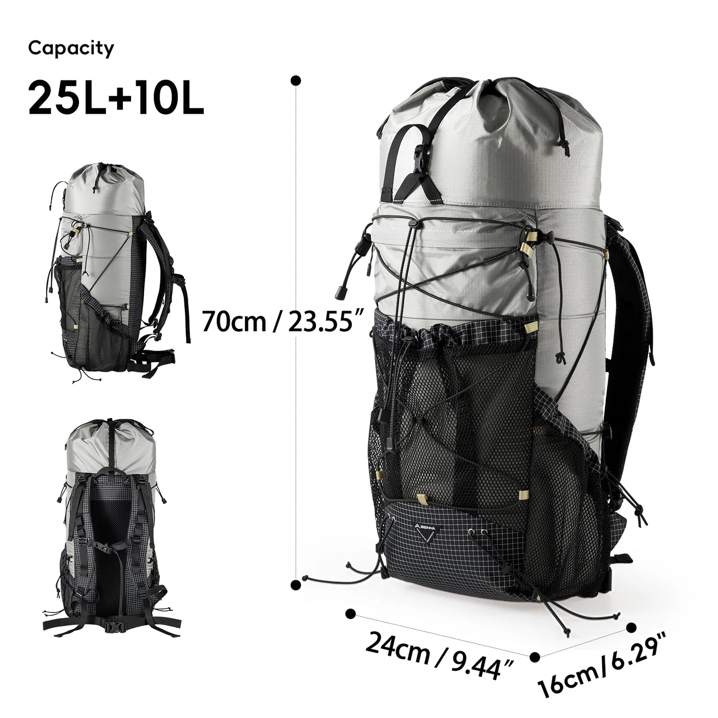 Sac à Dos Ultraléger 35L BISINNA – Randonnée, Camping, Trekking Homme Femme