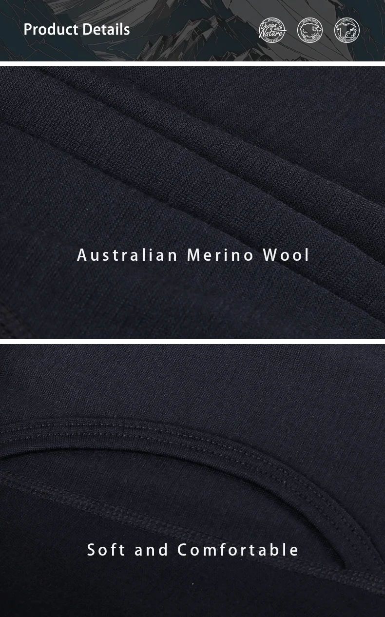 Boxers en Laine Merino et Tencel ZEALWOOD pour Hommes - Sous-vêtements Respirants et Antibactériens, Séchage Rapide, Confort Ultime BLACKBEARD OUTDOOR INDUSTRIES