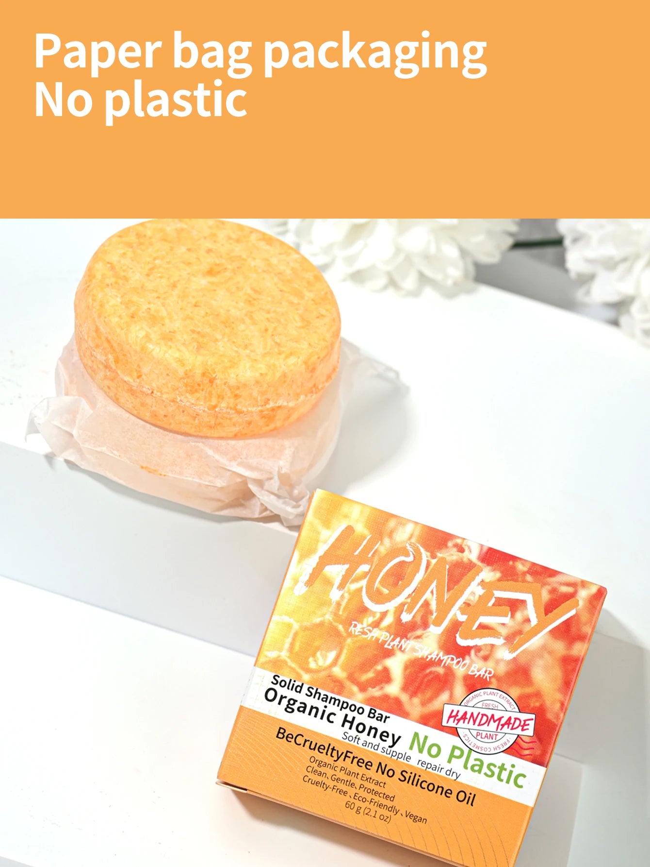 Shampooing Solide Nourrissant au Miel – Savon Artisanal pour Cheveux Forts et Équilibrés - BLACKBEARD OUTDOOR INDUSTRIES