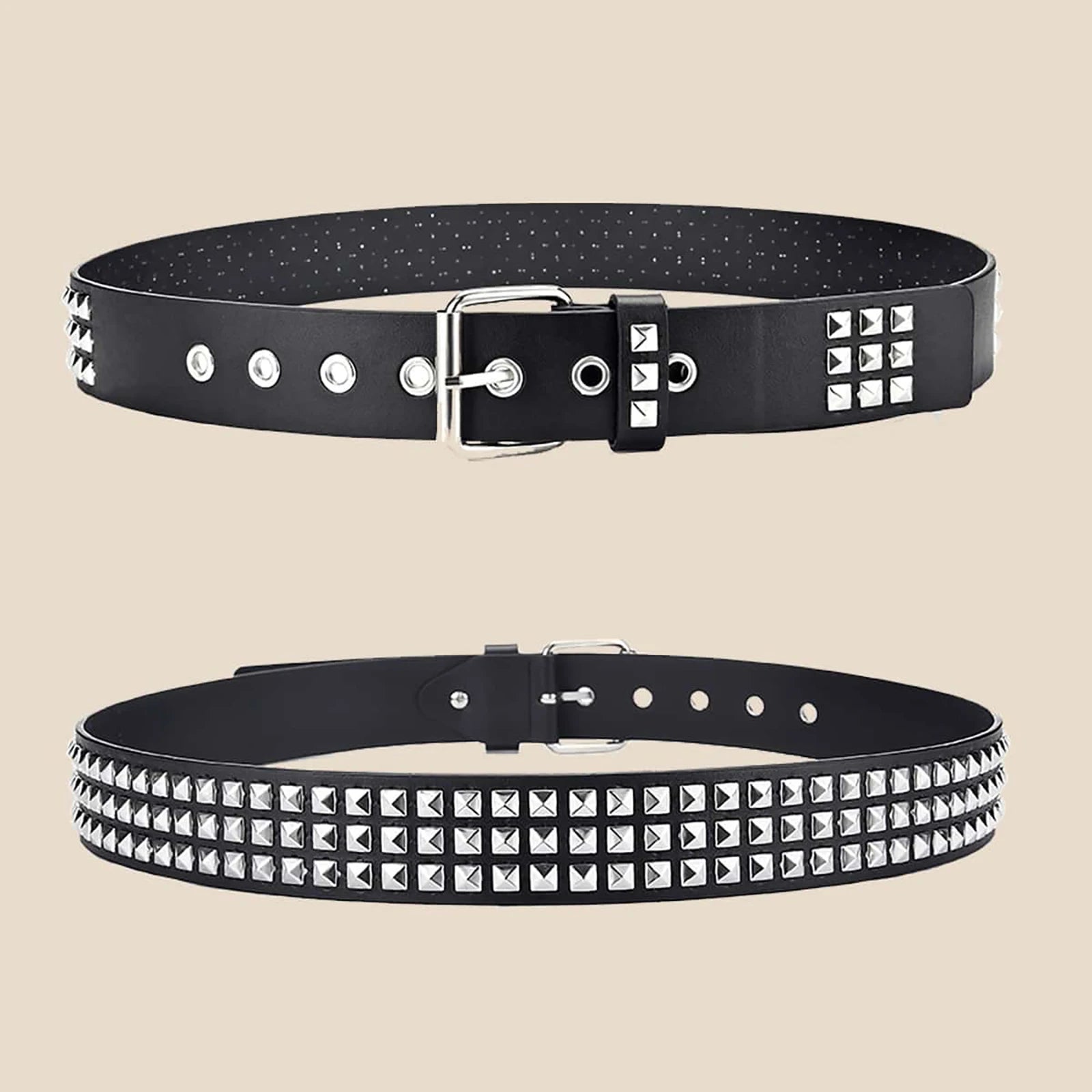 Ceinture Simili-Cuir Style Metal Pyramid 105 cm Ma boutique