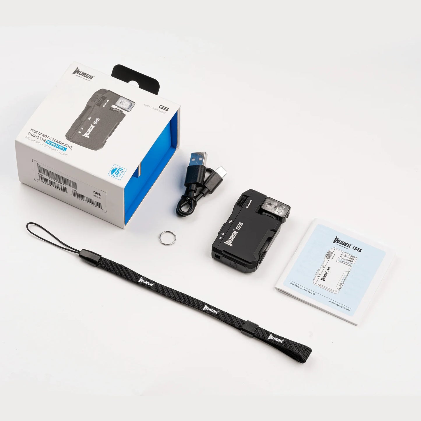 Lampe Torche WUBEN G5 Rechargeable 400 Lumens EDC
