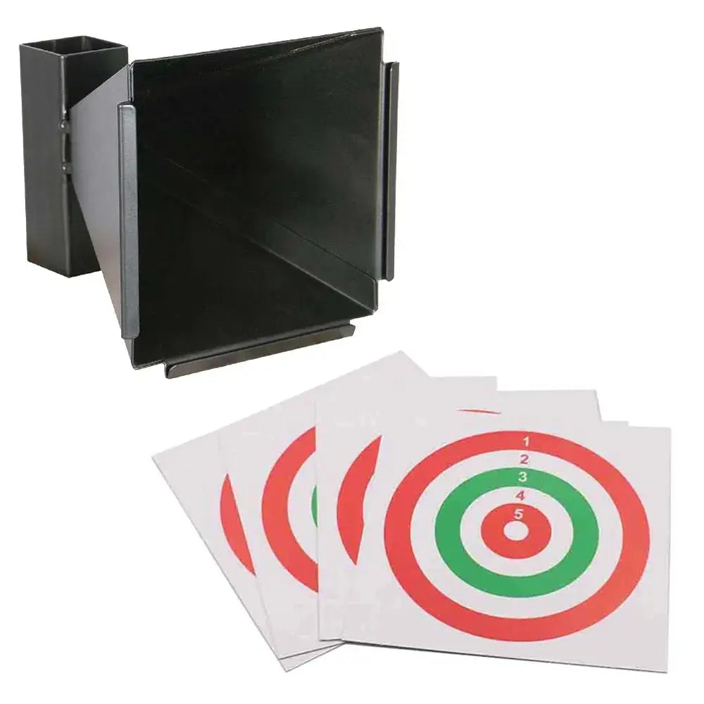 Cible Piège à Billes Noire en Forme d’Entonnoir avec Cibles en Papier – Collecteur de Billes pour Airsoft et Pistolet à Plombs Ma boutique