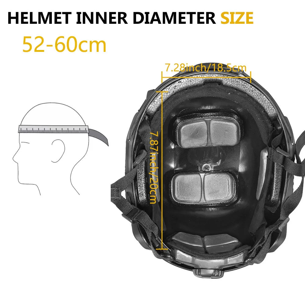 Casque tactique FAST SF ABS léger airsoft Wendy - BLACKBEARD OUTDOOR INDUSTRIES