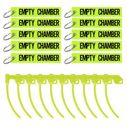 Indicateurs de chambre vide pour arme – lot de 10, vert ou orange