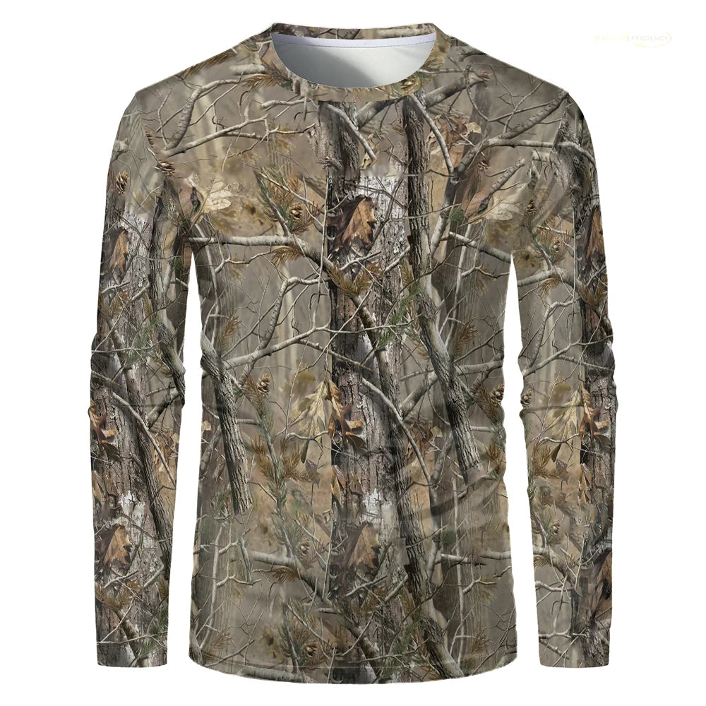 T-Shirt Camouflage Homme Manches Longues – Séchage Rapide, Pêche Chasse Randonnée | S-5XL - BLACKBEARD OUTDOOR INDUSTRIES